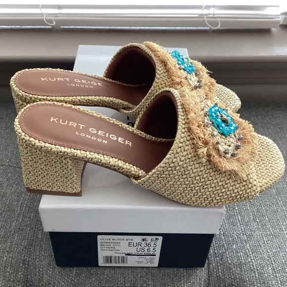 Kurt Geiger London Olive Block Heel Slide Sandal (Women), size 6.5US / 36.5EU - Picture 5 of 12